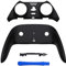eXtremeRate Top Bottom Decorative Trim Shell Compatible with ps5 Edge Controller DIY Replacement Front Back Clip Shell, Custom Black Plates Cover Compatible with ps5 Edge Controller