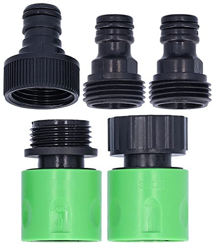 Mrisata Conector Rápido Manguera de Jardín Pezón Equipo de Riego Accesorio de Riego Manguera Conector Rápido Npt 3/4 Hembra Rosca Macho Acoplador Pezón para Riego de Césped de Jardín
