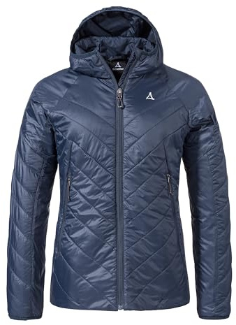 Schöffel Damen Ins Jacket Style Cascata WMS, leichte Steppjacke, Outdoorjacke mit nachhaltiger PrimaLoft Black Eco Wattierung, wasserabweisende Windjacke, navy blazer, 48