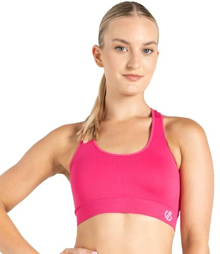 Dare 2b Damen Womens Dont Sweat It Medium Impact Sports Bra Yoga-Shirt, Undurchsichtige, neon pink, L