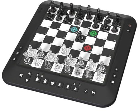LZAHSH Inteligente Ajedrez Electronico,Recargable Ordenador De Ajedrez Voz Inteligente Juego De Ajedrez ElectróNico MúLtiples Modos con Piezas De Ajedrez, para NiñOs Adultos
