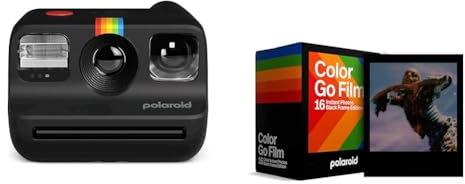 Polaroid - Go Generation 2 Black & Farbfilm für Go - Doppelpack - Schwarzer Rahmen, 16 Filme