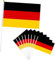 10er Deutschland Flagge Klein Deutschland Fahne 21x14cm,Oly Flagge Deutschland Handflagge Deutschland Fanartikel Mini Deutsche Handgehaltene Flaggen für Oly Deko 2024,Euro Fußball Party