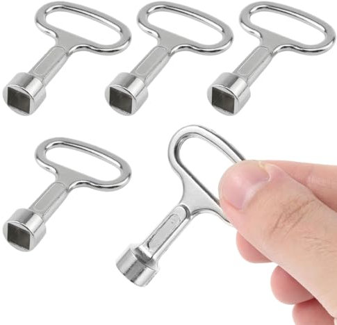 EYVRPAU 4 Stück Vierkantschlüssel,Dornschlüssel,Steckschlüssel,Schaltschrankschlüssel,Allzweckschlüssel,Universalschlüssel,Aus Zinklegierung Für Gas Wasserzähler Kasten (13X8X8Mm)