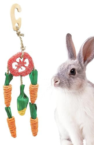 Jouets à mâcher pour lapins,Jouets à mâcher pour lapins,Jouet de fourrage d'oiseaux Brochette colorée pour cage à oiseaux | Jouet à mâcher pour perroquets, fo