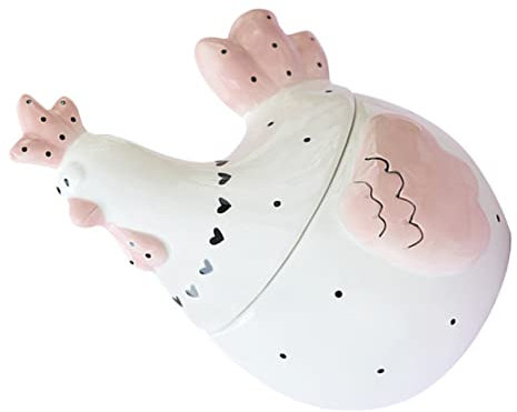 COLLBATH Ceramic Egg Fruit Jar Chicken Shaped Storage Box Sealed Kitchen Candy Container with Lid Home Egg Holder