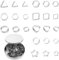 Giantree 30Pcs Mini Cookie Cutter Set with Box, Metal Cookie Cutters, Baking Set, Small Heart Star Flower Round Square Hexagon Oval Diamond Shapes Stainless Steel Veggie Cutters for Biscuit Fruit(24)