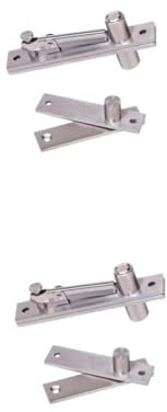 DOITOOL 2 Pièces charnière en acier inoxydable poignées de porte joint de porte de garage charniere ail gond de ail charniere e charnière durable en métal Silver