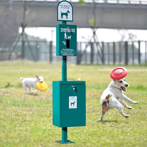 vnmudzeo Poubelle D'ExtéRieur pour ExcréMents De Chien Et d'animaux Domestiques 100 L, Dispositif De Stockage des ExcréMents De Jardin pour Animaux De Compagnie Au Sol