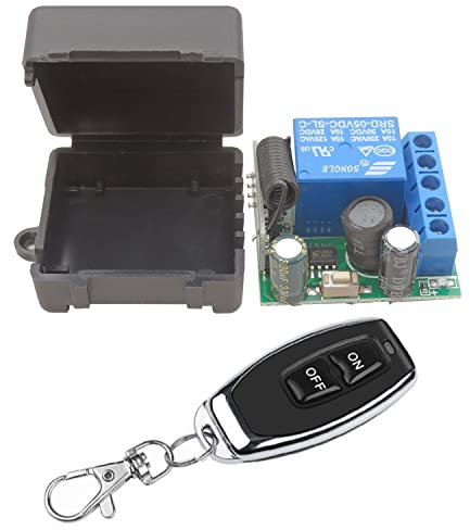 DieseRC 433 Mhz Universal DC 12V 1CH Interruttore di controllo remoto wireless Modulo ricevitore relè RF con 1 trasmettitori, codice di apprendimento EV1527 Telecomando fai da te