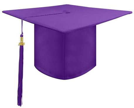 AUYAO Bachelor Hut 2025 Abschluss Hut Unisex Doktorhut Verstellbar Graduation Cap hüte Geschenk für Abitur Studium Master Bachelor Abschluss Examen Hochschule Doktortitel Student (Lila, 2025 Anhänger)