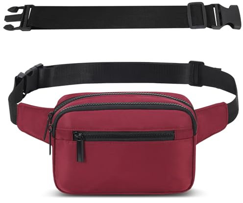 AIRCBC Bauchtasche Damen Herren Gürteltasche Laufen Hüfttaschen mit Einem 30 cm Verlängerten Gürtel Lauftasche für Sport Reise Fahren Wandern