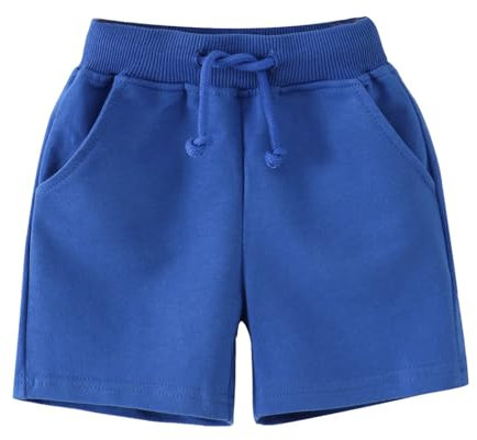 Short Enfant Fille Taille Elastique Cordon de Serrage 1-6 Ans été Pantalon Court Fille Ete Fluide Large Short été Fille Ample Chic Casual Sport Plage Vacances Confortable (3-4 Ans, Navy)