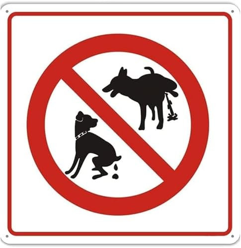 CARTELLO SEGNALETICO QUADRATO - NO CACCA E PIPÌ PER CANI NO PET - Adesivo Extra Resistente, Pannello in Forex, Pannello In Alluminio (Adesivo, 10x10 cm)