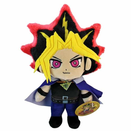 BEMIRO Yu-Gi-Oh! Kuscheltier – 21 cm – Original Lizenzartikel – Yugi, Kaiba oder Joey wählbar – Gestickte Details & hochwertig verarbeitet (Yami Yugi)