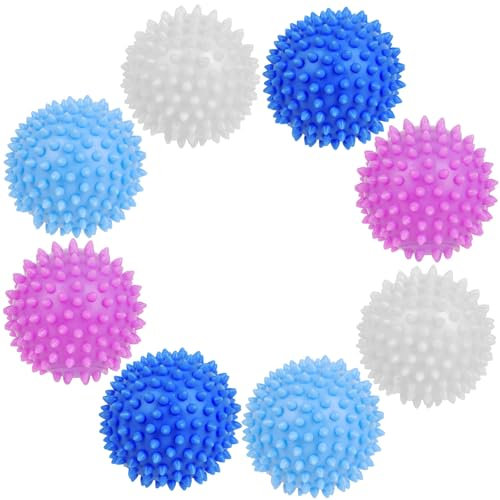 Set di 8 palline asciugatrice antipiega – Palline per asciugatrice riutilizzabili per lavatrice e asciugatrice – Palla per asciugatrice antipiega per un bucato morbido e senza pieghe