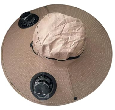 Sonnenhut Fischerhut Herren Damen mit Sonnenschutzmaske, Solarbetrieben und USB-Aufladung Sonnenhüte, Sonnenhüte mit 2 Solarventilatoren, Einstellbare Windrichtung Outdoor Hut für Arbeit im Freien