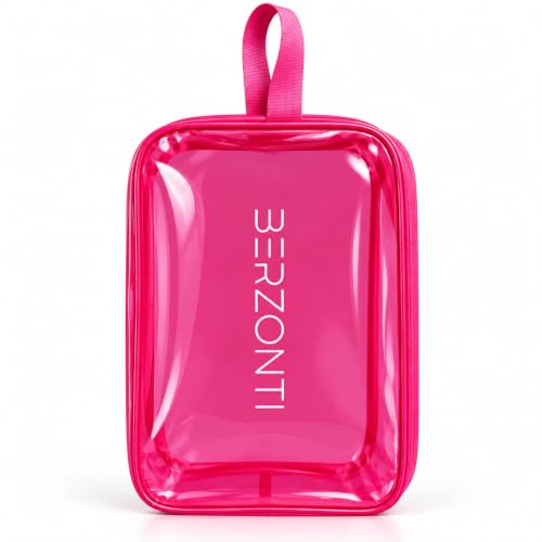 BERZONTI Kulturbeutel durchsichtig XL 6,5 L - Kosmetiktasche transparent für Damen & Herren, Kulturtasche aus PVC mit Reißverschluss & Tragegriff, wasserfest für Reise, Sport & Alltag