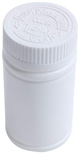 Malloy Plastic Empty Medicine Bottles Pill Tablet Container Holder 3pcs White
