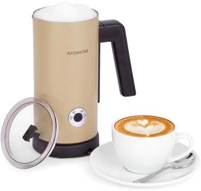 Montalatte elettrico 300 ml rosso acciaio (Oro)