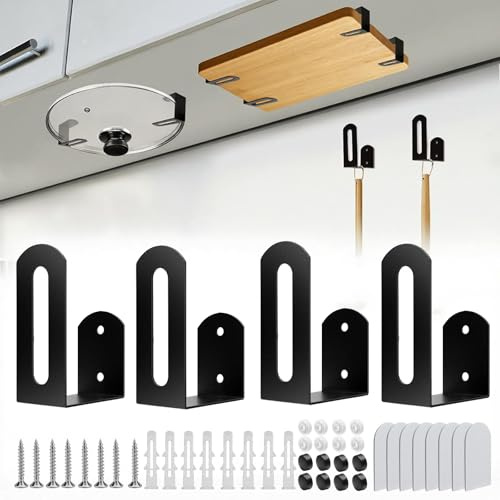 YICH 4 Stück Schneidebrett Halter Schneidebrett Halterung Brettchenhalter | Deckelhalter Küche Topfdeckel Organizer Topfdeckelhalter Wand Deckel Organizer KücheSchneidebrett