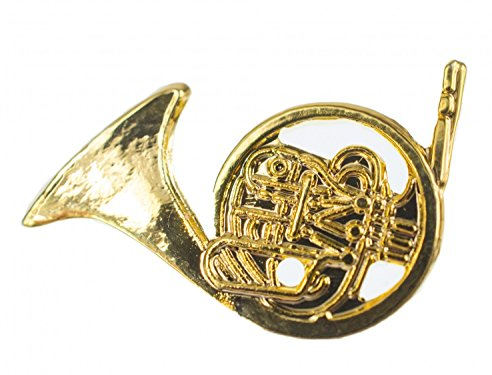 Miniblings Waldhorn Brosche Pin Anstecker Blasinstrument Orchester Horn gld MINI - Handmade Modeschmuck I Anstecknadel Button Pins