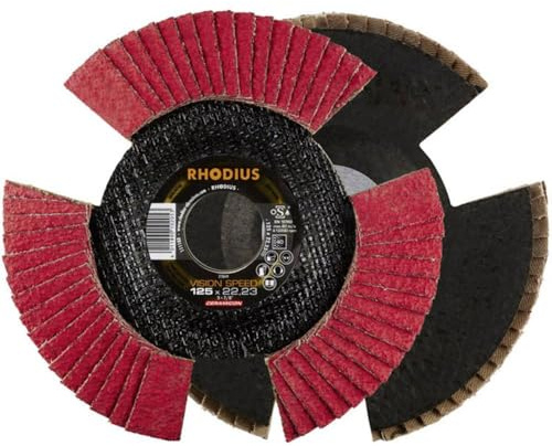 RHODIUS TOPline VISION SPEED Fächerschleifscheibe 125 x 22,23 mm K40 10 Stk