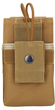 Taktische Molle Radio Tasche Pouch Funkgerättasche für Gürtel, Telefon Polizei Radio Halter Tasche Gürteltasche wasserdichte Militär Polizei Jagd Nylon Walkie Talkies Tasche Halter Handy Fall(Mud)