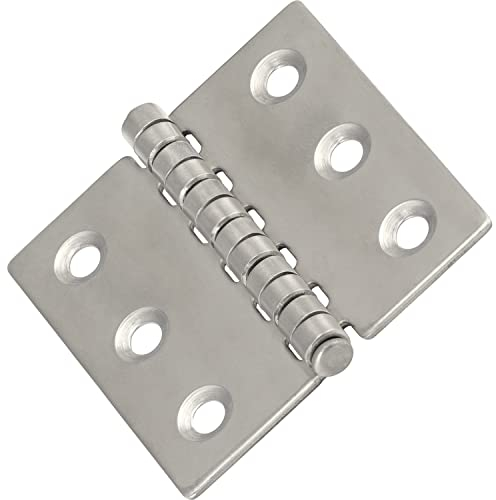 OPIOL QUALITY® Scharnier gestanzt 60x50 mm aus Edelstahl A2 V2A (4 Stück) Scharniere Steckverbinder Edelstahlscharnier Türband Aufschraubband Türscharnier