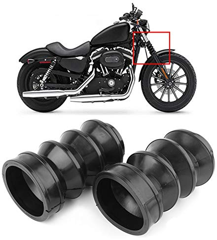 GZYF Gummi-Motorrad-Gabelgamaschen-Stiefel, kompatibel mit Harley XL883 & Sportster 1200 mit 39 mm Gabel.