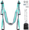UpCircleSeven Aerial Yoga Swing Set - Yoga Hammock/Sling Kit + Extension Straps & Guide - Inversion Swing for Beginners & Kids - Ceiling Hanging Yoga Sling (Turquoise/Grey)
