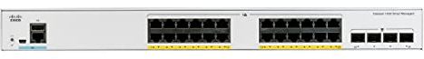 Cisco Catalyst 1000-24T-4X-L - Switch di rete a 24 porte Gigabit Ethernet (GbE), 4 porte uplink SFP+ da 10G, funzionamento senza ventole, garanzia limitata a vita con formula avanzata (C1000-24T-4X-L)