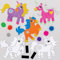 Baker Ross Magnet-Set mit Motiv „Einhorn“ AT724, Basteln mit Sand für Kinder, gemischt, Gelb,Blau,Lila,Rosa , 6 Stück(1er Pack)