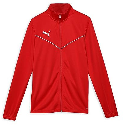 PUMA Kinder Teamrise træning poly jakke Trainingsjacke, Puma Red-Puma White, 116 EU