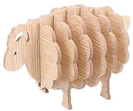 Froiny Tabellenauflage Holz Schaf-untersetzer 7pcs Kaffeetasse Mats Küchenzubehör Gadgets