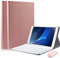 QYiD Custodia con Tastiera e Mouse per Galaxy Tab S5e 2019 SM-T720/T725/T727, Slim Lightweight Leather Stand Cover with Detachable Wireless Keyboard for Galaxy Tab S5e 10.5 Pollici, Oro rosa