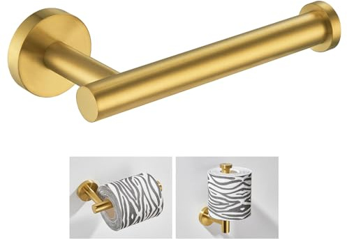 Toilettenpapierhalter, gebürstetes Gold, Winkel, einfach, SUS304 Edelstahl, Badezimmer-Papierrollenhalter, Aufhänger, Toilettenpapierspender, Wandhalterung