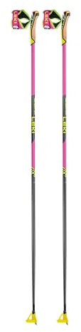 LEKI Prc 750 Pink - Robuster Leichter Carbon Langlauf Skistock, Größe 155 cm - Farbe Neon Pink - Neon Yellow - Black