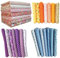 28 Stück Stoffe zum Nähen,DIY Stoffreste Baumwolle,Baumwollstoff Patchwork Stoffpaket für Kleidung, Bettwäsche, Vorhänge, Puppen, Handtaschen (Pink+Lila+Blau+Orange, 50 * 50cm)
