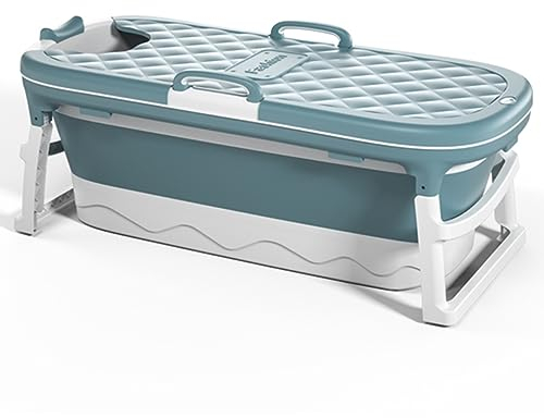 Simple Fix Badewanne - 138 cm - Faltbare Badewanne - Sitzbadewanne - Erwachsenen - 220L - Extra Lang - Blau