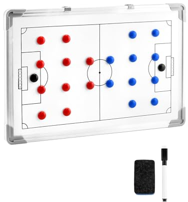 QWORK® Fußball Taktiktafel,Trainermappe Fußball, inkl. Zubehör, 45 x 30 cm