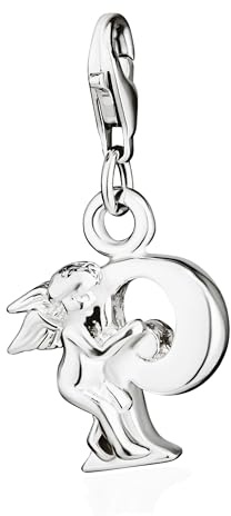 NKlaus Charm Anhänger Buchstabe Alphabet für Armband 925 Silber antik versilbert Alphabet-Anhänger für Armbänder oder Halsketten