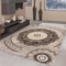 Taracarpet Moderner Kurzflor Designer-Teppich für Wohnzimmer Schlafzimmer und Kinderzimmer Medaillon Floral Abstrakt Braun 160x220cm