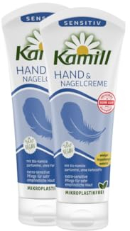 2er Pack Kamill Hand- & Nagelcreme SENSITIV (2 x 100ml) - parfümfreie & extra-sensitive Pflege für empfindliche Haut, optimal für Allergiker geeignet mit Bio-Kamille & Bisabolol