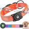 Ytanest Leuchtend AirTag Hundehalsband Halter 100% Wasserdicht Integriertes Apple Air Tag Reflektierend für mittlere große Hunde, Orange, M