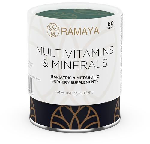 Bariatric Multivitamins with Iron & Calcium + Minerals 1 PER Day Vitamins Gastric Bypass Sleeve Supplements 60 Tablets (2-Month Supply)
