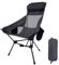 JOYART Campingstuhl Schwarz Faltbar Camping Stuhl Tragbarer Campingstuhl sehr Stabiler Rahmen 150Kg Faltstuhl Kleiner Klappstuhl mit Tragetasche und Taschen für Picknick, Outdoor, Wandern
