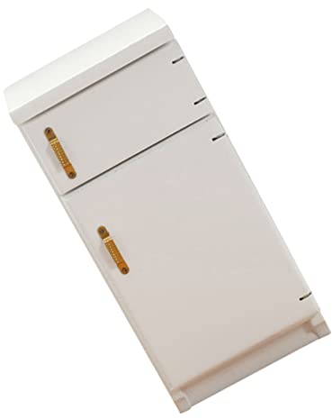 TOYANDONA Weißer Kühlschrank mit Türen Mini-Spielzeug miniaturmöbel selber Machen Mini-Kühlschrank Modelle Mini-Hausaccessoire Mini Kühlschrank Haushalt schmücken Ornamente Holz