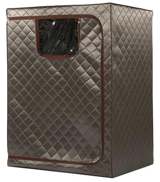 Portable Steam Sauna Tent, 2 Person Sauna Tent, Full Size Double Sauna Tentull Body Home Spa For Relaxation Detox No Steamer Home Steam Sauna (Color : Gray Coffee, Size : 1)