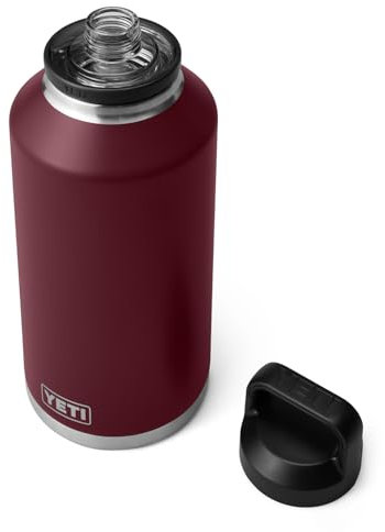 YETI Rambler 64 oz Bottle, Vacuum Insulated, Leakproof, Stainless Steel with Chug Cap, Wild Vine Red